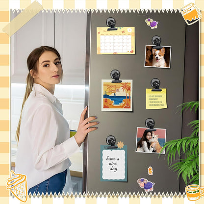Grtard 12 Pack Magnetic Clips, Fridge Magnets Refrigerator Magnets