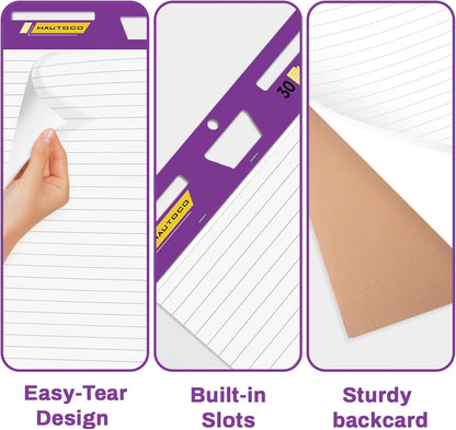 HAUTOCO Sticky Easel Pads 20x23 In, 3 Pack White Lined Flip Chart Paper