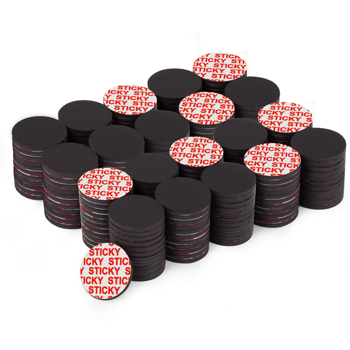 Towjug Round Magnets with Adhesive Backing 0.8" x 0.08", 30 Magnetic Dots