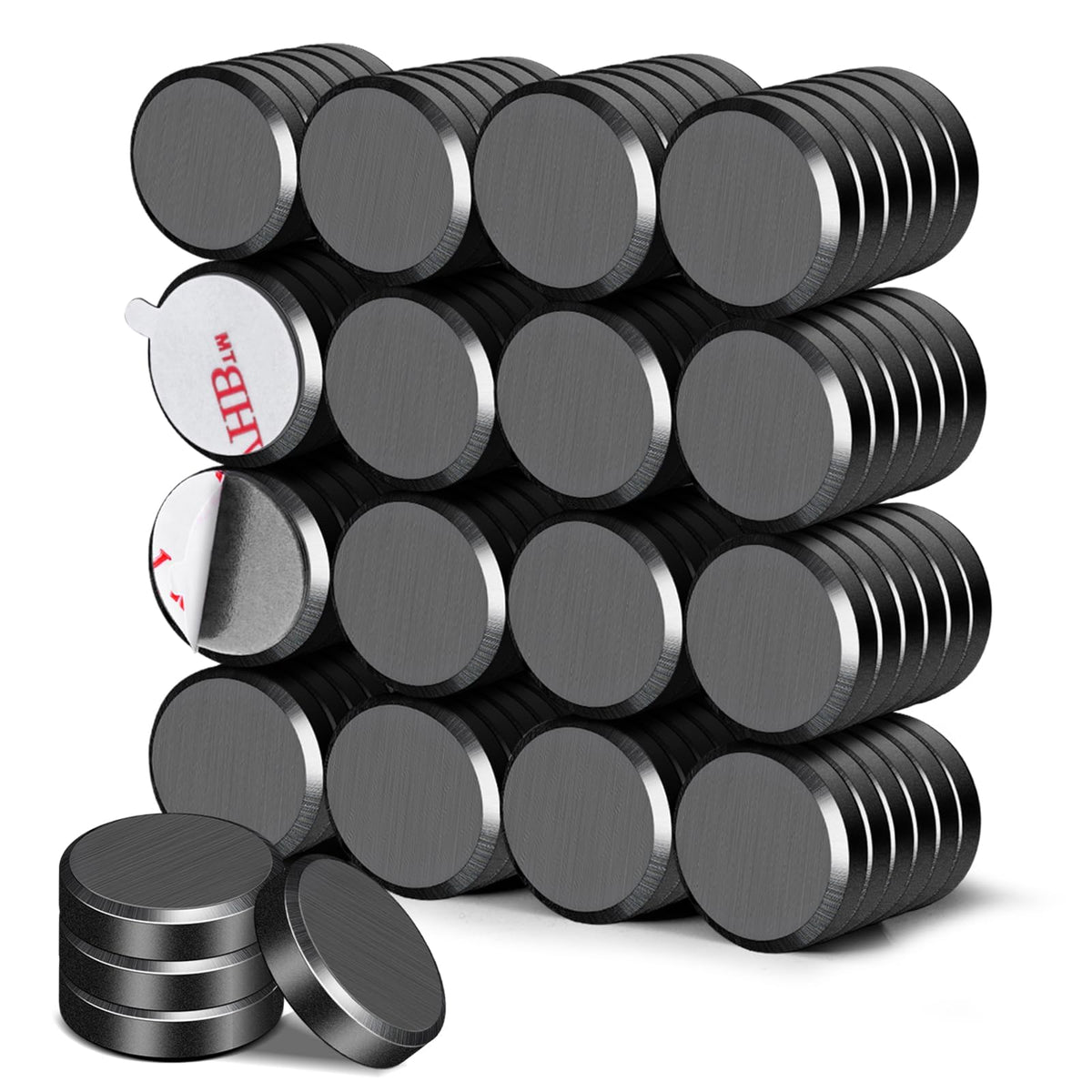 DIYMAG Strong Adhesive Magnets, 90pcs 0.7x0.12in Fridge Magnet