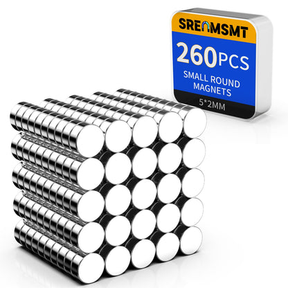 Small Magnets, 7 Sizes Neodymium Magnets for Crafts, 290 Pack