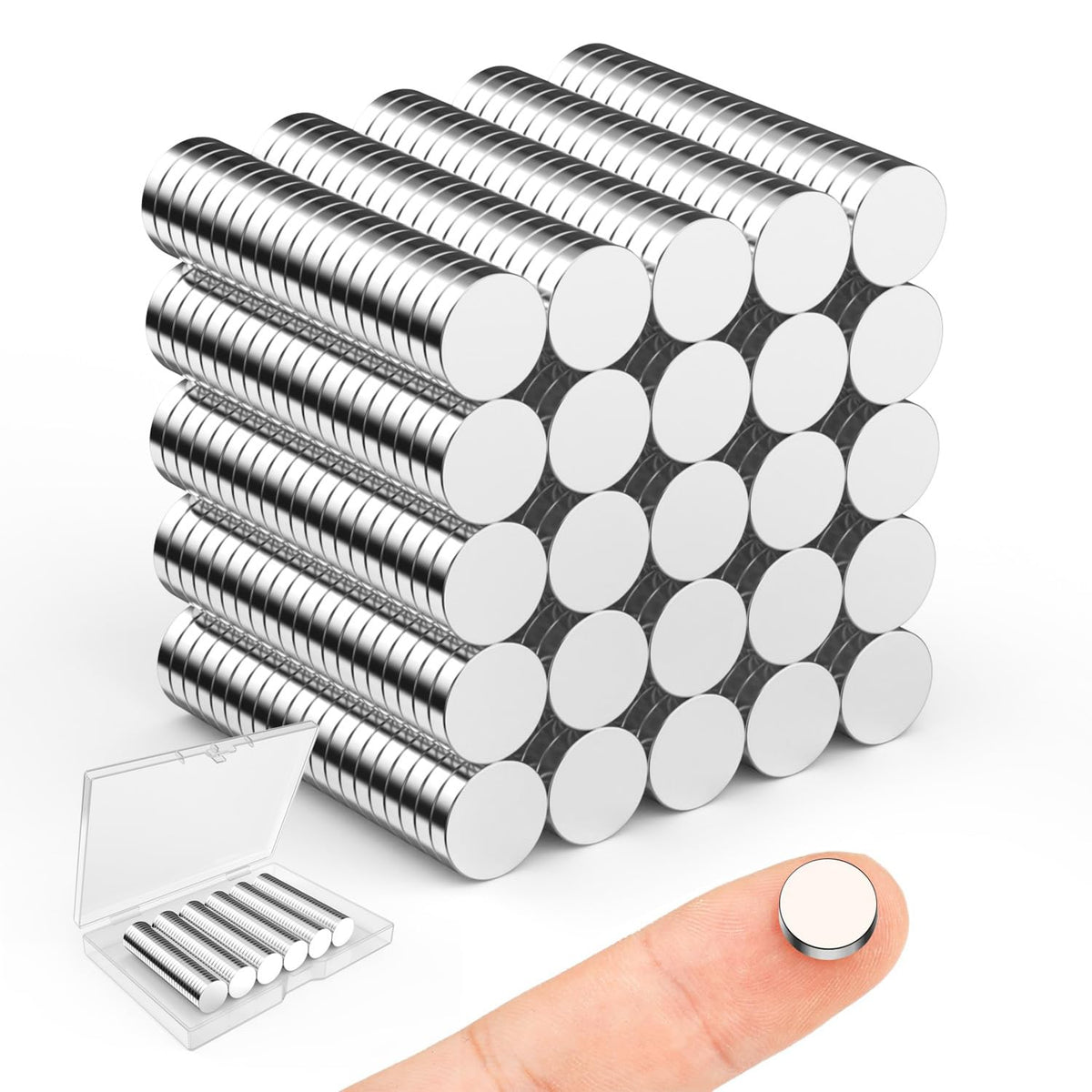 Magnets, 8 Different Sizes Small Round Magnetic 600 Pack
