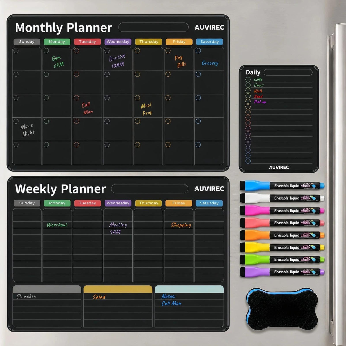 Magnetic Calendar for Refrigerator, Dry Erase Fridge Calendar