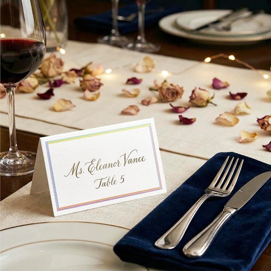 Place Cards for Weddings, 100-Count Table Name Cards, Blank Tent Cards, Seating Placecards for Dinner Parties, Banquets, Events, Pastel Promise