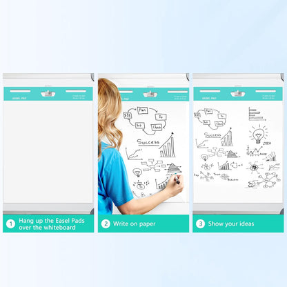 Easel Pad, 13 x 17 In Anchor Chart Paper, 5 Pads Flip Chart Paper for Training, Presentation, Meetings, Doodling, Chart Paper for Teachers and Office, 30 Sheet/Pad (Plain)