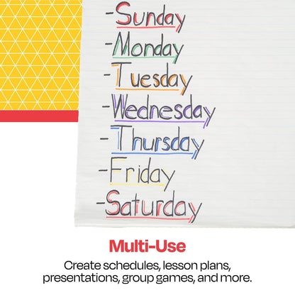 School Smart Flip Chart Paper for Easels and Bulletin Boards, 27 x 34 Inches, 50 Sheets, Pack of 4