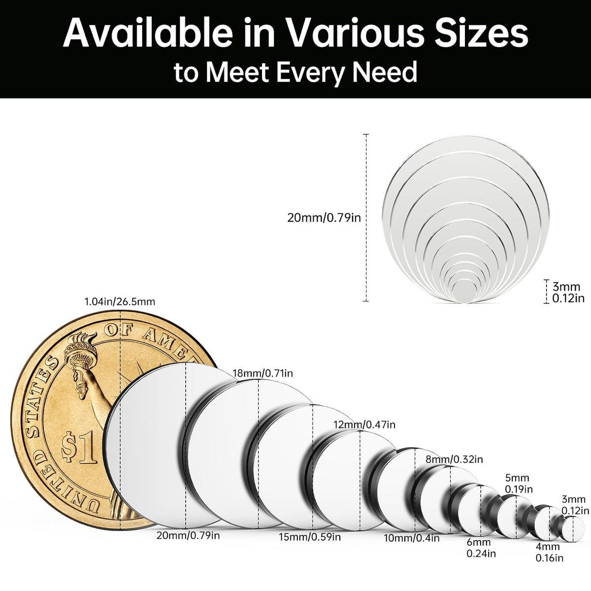 350Pcs Magnets for 3D Printing, Rare Earth Magnets for Crafts