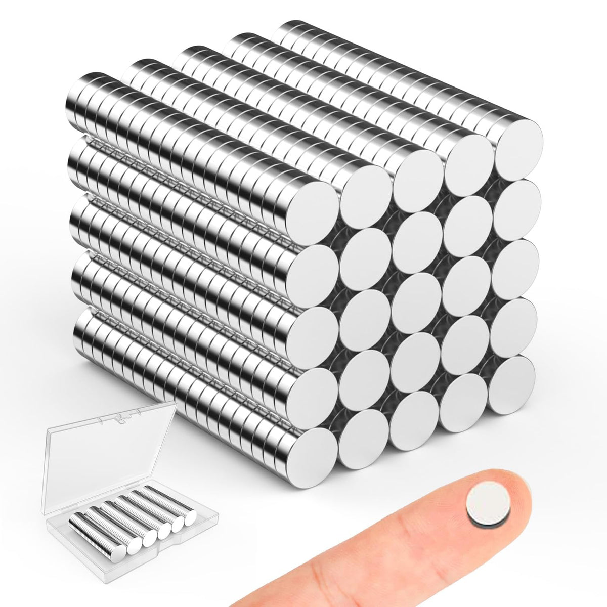 Magnets, 8 Different Sizes Small Round Magnetic 600 Pack
