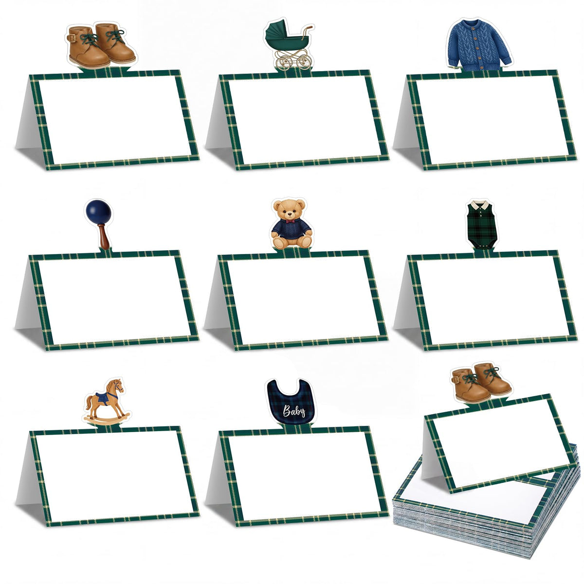 Fullhawl 48 Pcs Tea Party Theme Place Card Tea Party Decorations