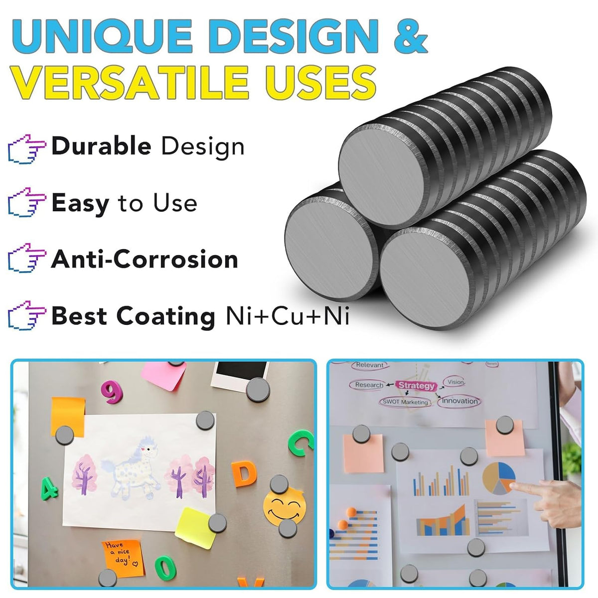 TRYMAG Magnets for Crafts 20pcs Science Education Magnets Magnetism Kits