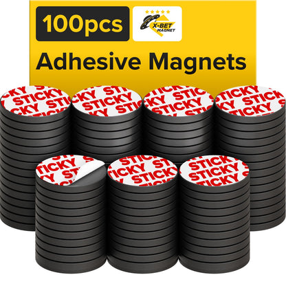 Sticky Flexible Adhesive Magnets for Crafts, 0.8"x0.08" (20x2mm), 45 pcs