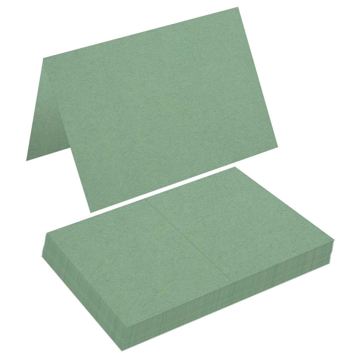 50 Pcs White 4" x 6" Folded Place Card Blank Note Tent Card 110lb/300gsm