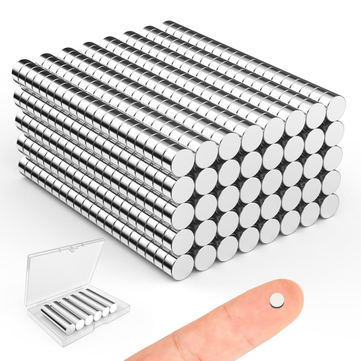 Magnets, 8 Different Sizes Small Round Magnetic 600 Pack