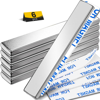 DIYMAG Strong Magnets, 12 Pack Neodymium Magnetic Strips Adhensive Backing