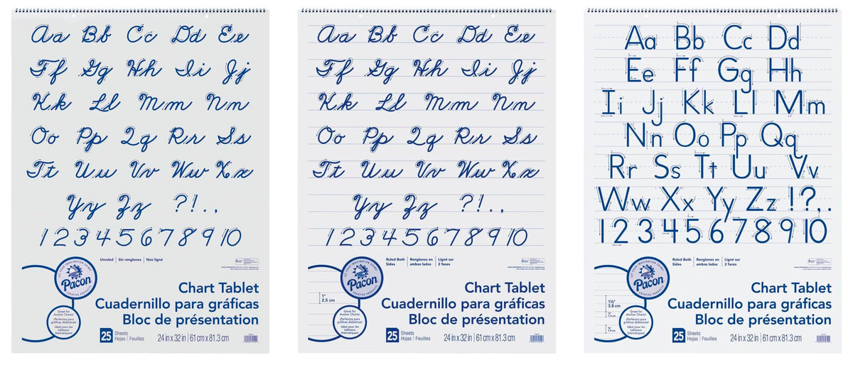 School Smart Chart Paper Pad, 32 x 24 Inches, 1-1/2 Inch Rule, 25 Sheets