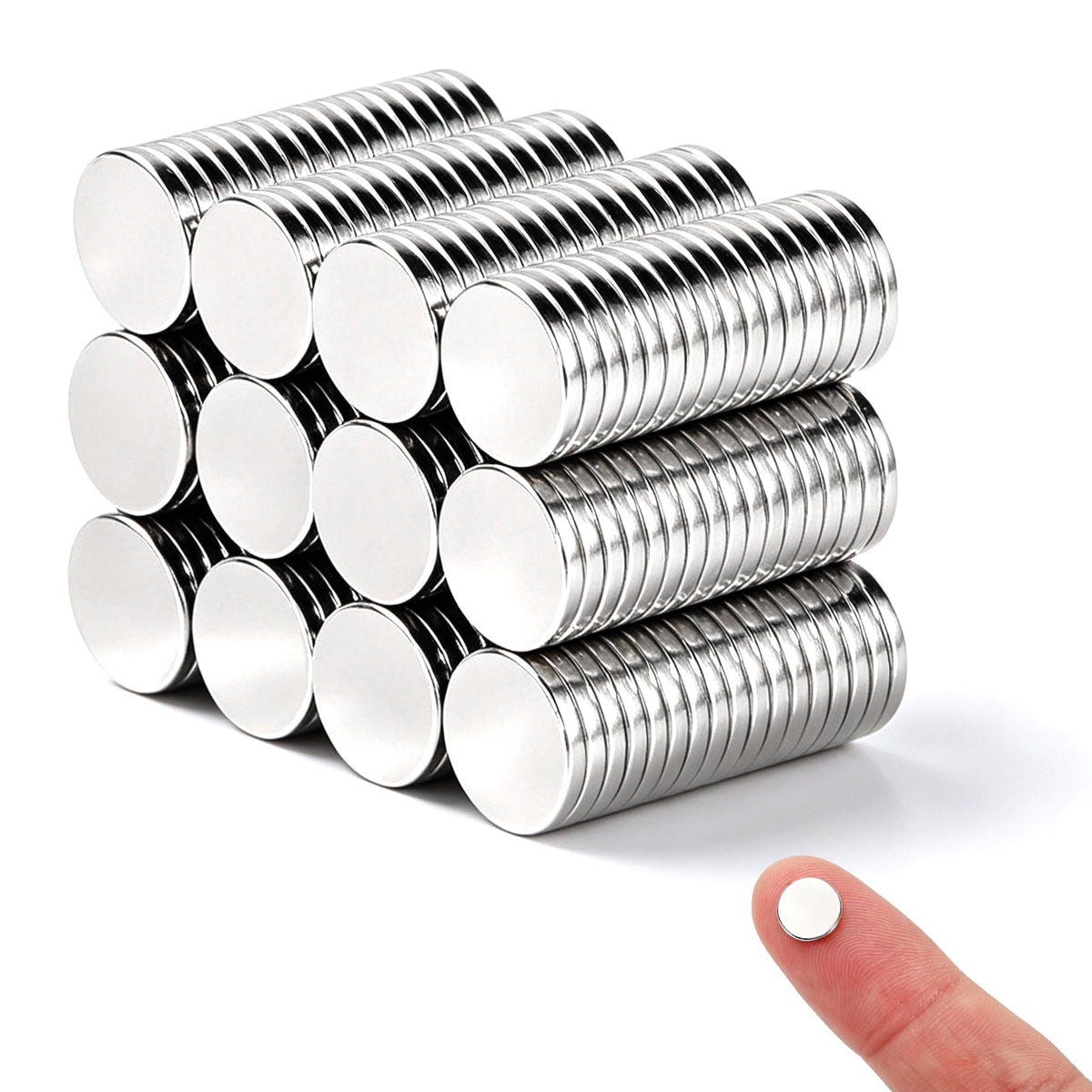 TRYMAG 40Pcs Small Rare Earth Refrigerator Magnets, 8x3mm