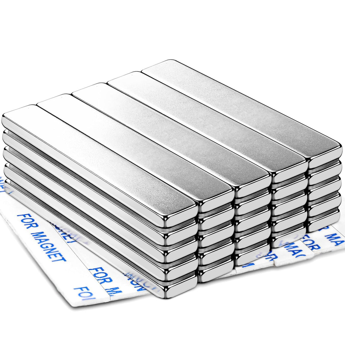 DIYMAG Strong Magnets, 12 Pack Neodymium Magnetic Strips Adhensive Backing