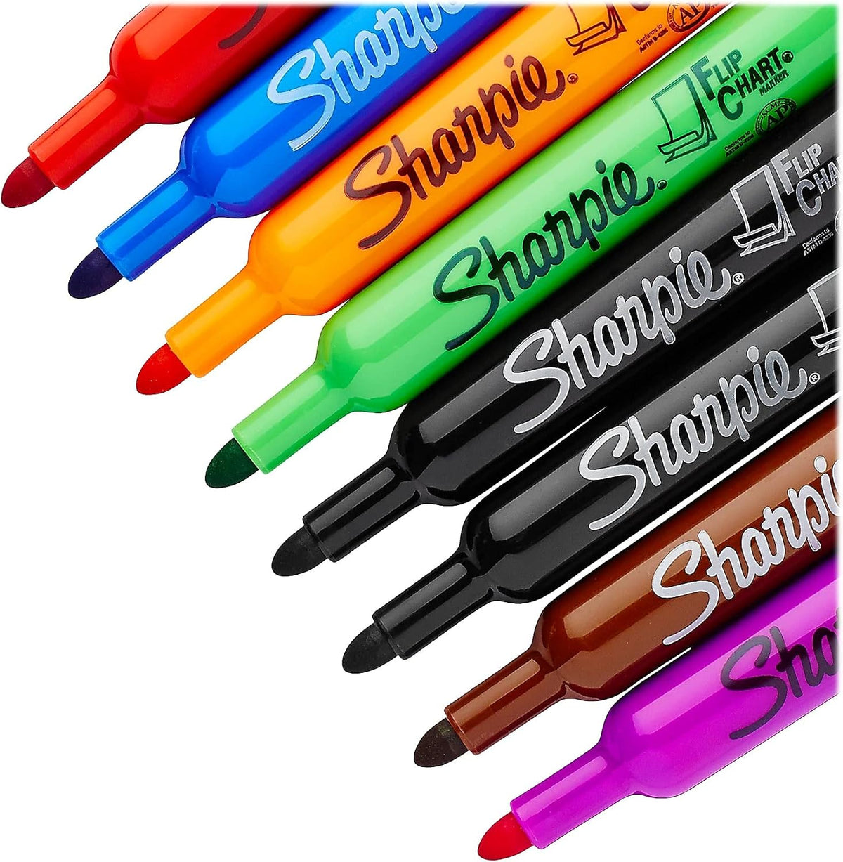 Sharpie 22480PP Flip Chart Marker, Bullet Point, 8/PK, Assorted