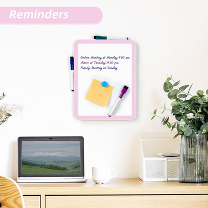 VUSIGN Magnetic Dry Erase Board, 8.5 x 11 Inches White Board, Pink