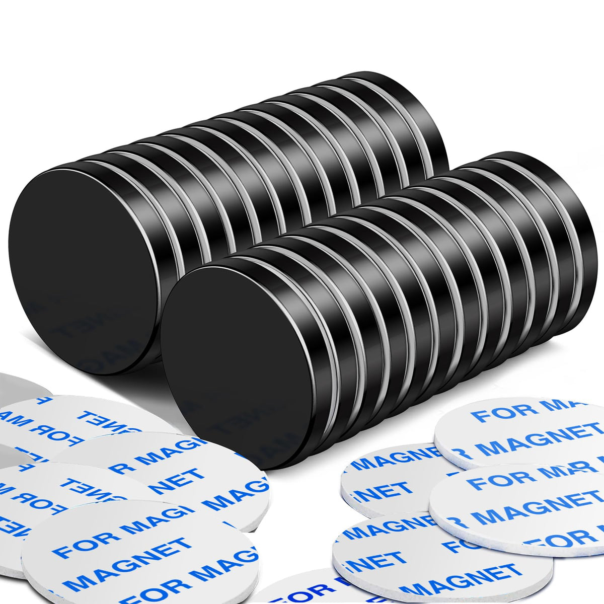 DIYMAG Strong Magnets,6 Pack with Double Sided Adhesive Backing Powerful