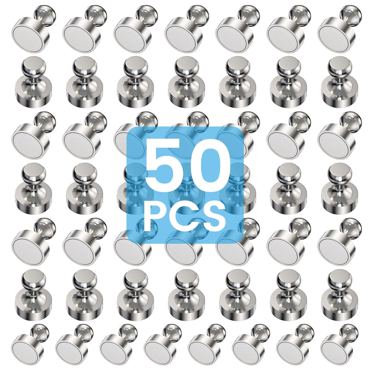 20PCS Fridge Magnets, Refrigerator Magnets for Whiteboard, Silver
