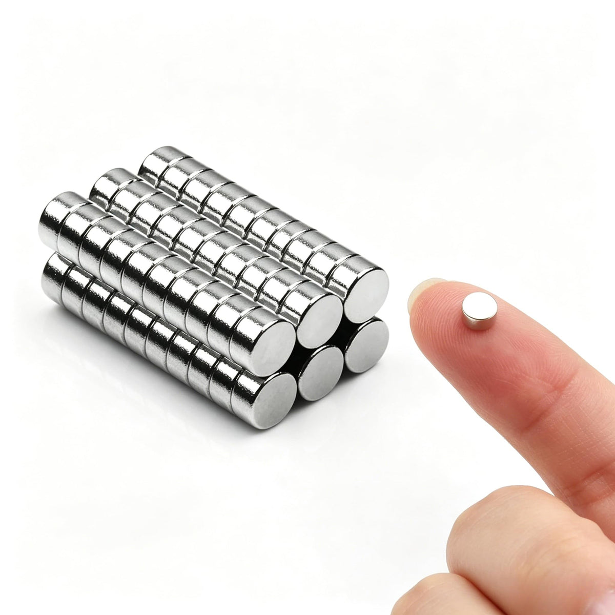 60pcs Small Magnets,Round for Refrigerator, Cylinder, Fridge, Office, Whiteboard, Durable Little Miniature Tiny Mini for Crafts