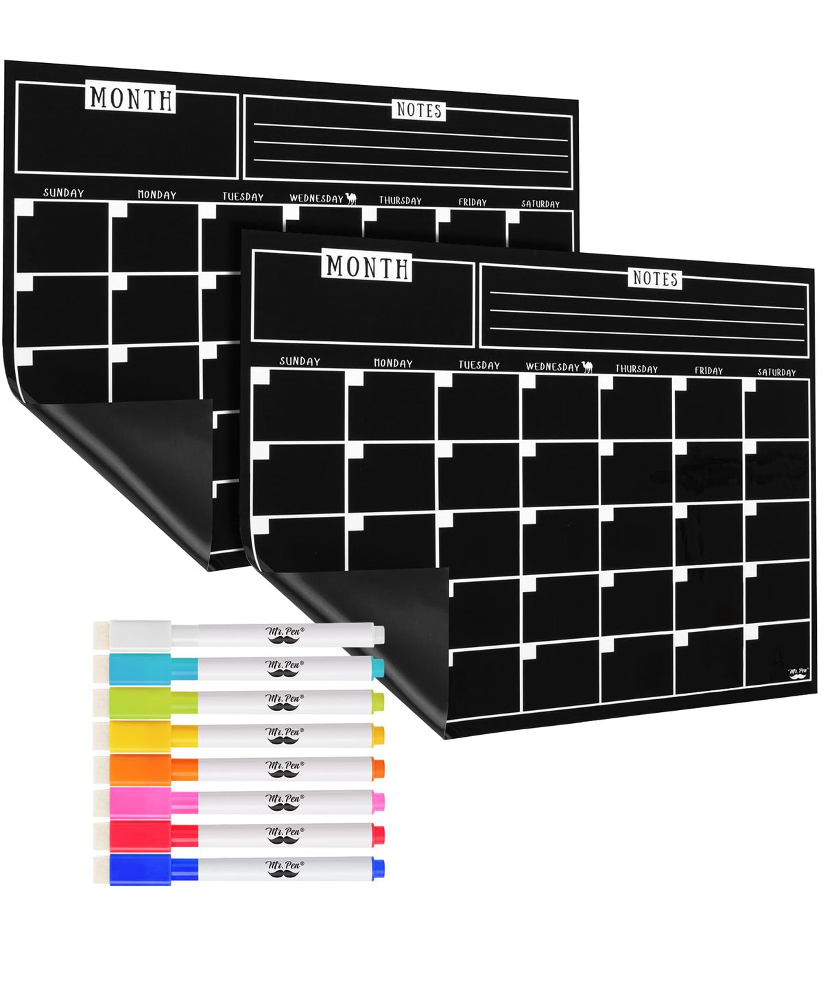 Mr. Pen- Dry Erase Calendar for Fridge, Magnetic, 14.7 x 11.8