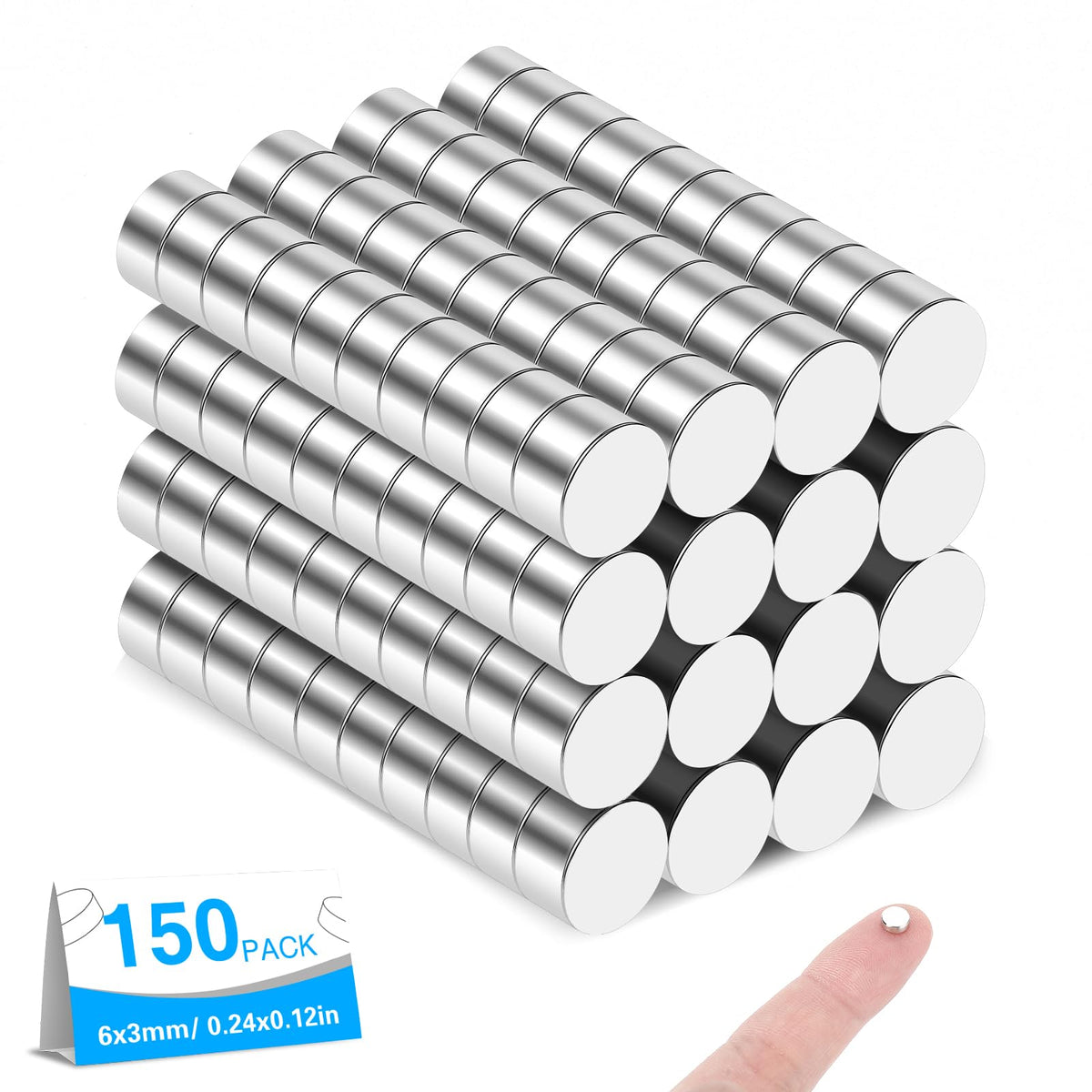 BEST CHOICE MAGNETS Small Magnets, 30 Pack Refrigerator Magnets 12x3mm