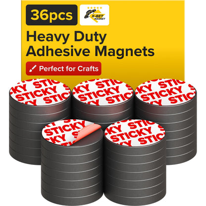 Strong Ceramic Round Adhesive Magnets, 0.7x0.12 (18x3mm), 100 Pcs
