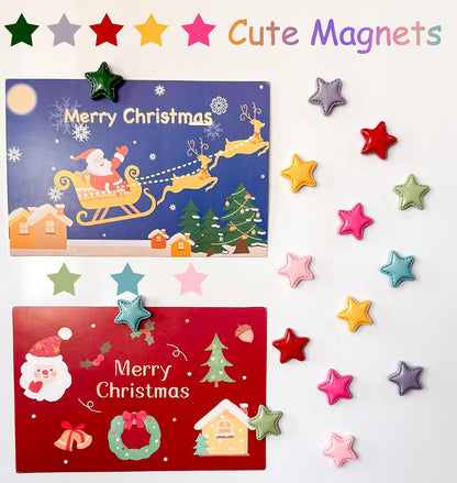 KEYDUACU Cute Fridge Magnets,Colorful Strong Star Magnets Refrigerator