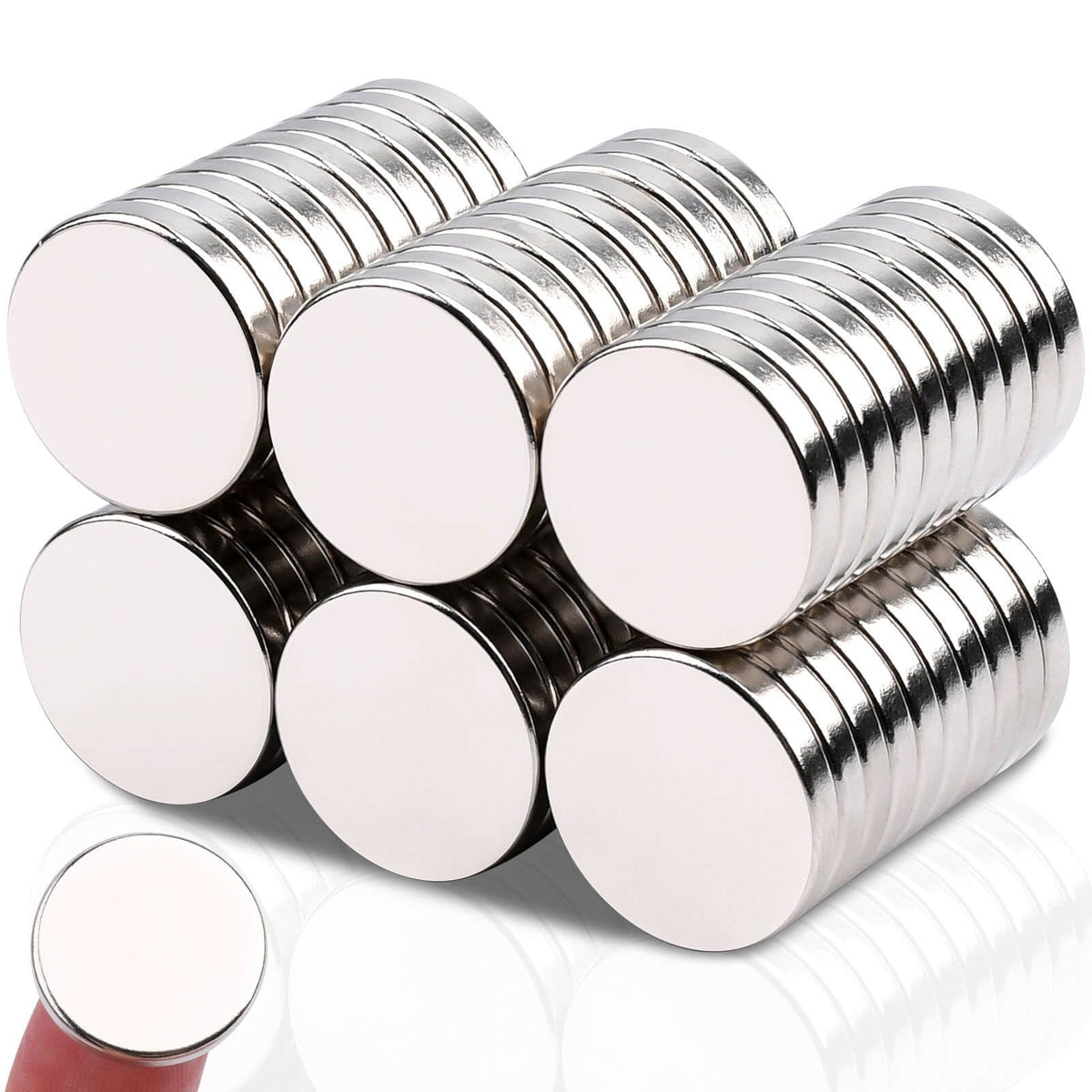 MIN CI 100 Pcs Strong Round Small Rare Earth Magnets, Mini Refrigerator Neodymium Disc Magnet for Whiteboard Locker Fridge DIY Crafts Dry Erase Board Cabinets