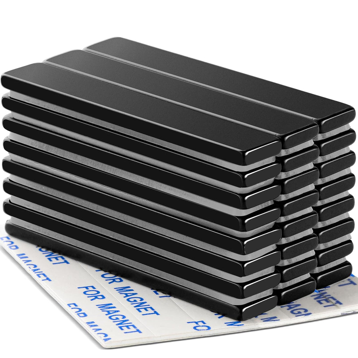 DIYMAG Strong Magnets, 12 Pack Neodymium Magnetic Strips Adhensive Backing