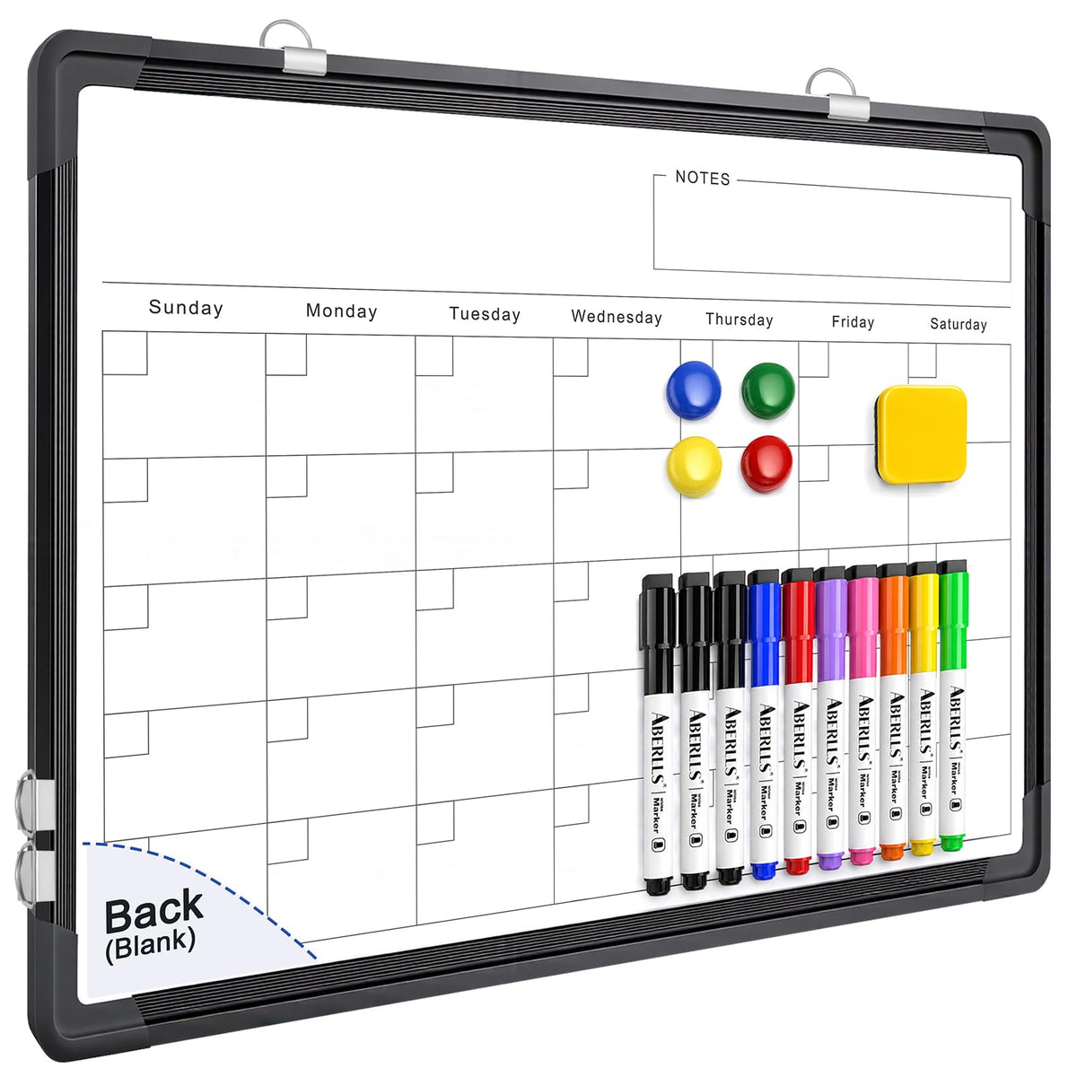 Weekly Calendar Whiteboard for Wall, Dry Erase Board, Magnetic White Board