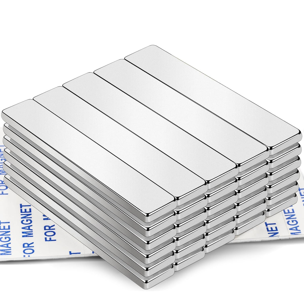 DIYMAG Strong Magnets, 12 Pack Neodymium Magnetic Strips Adhensive Backing