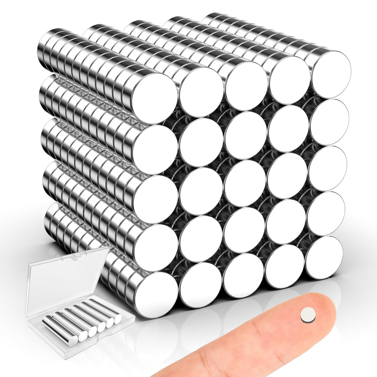 Magnets, 8 Different Sizes Small Round Magnetic 600 Pack