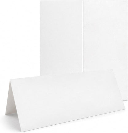 40Pcs Blank Tent Place Cards, 3.5*11Inch Table Setting Name Seating Labels