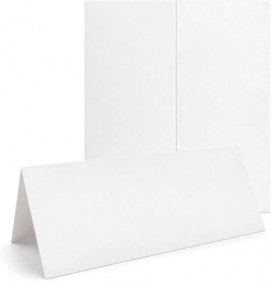 40Pcs Blank Tent Place Cards, 3.5*11Inch Table Setting Name Seating Labels