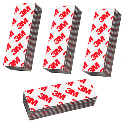 16 Pack Magnetic Strip, Magnetic Tape with Adhesive Backing, Magnet Strips Heavy Duty (3" X 1") Strong Adhesive Magnetic Strips for DIY, Fridge, Whiteboard, Crafts, Signs, Cabinet（Right Angle）