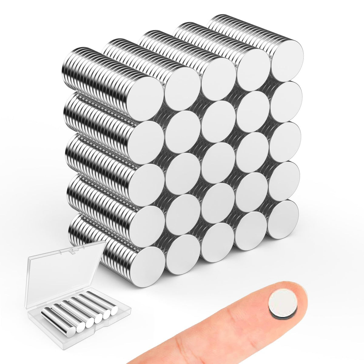 Magnets, 8 Different Sizes Small Round Magnetic 600 Pack