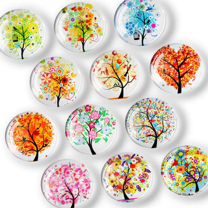 FINDMAG 12 Pack Fridge Magnets, Refrigerator Magnets Decorative for Locker