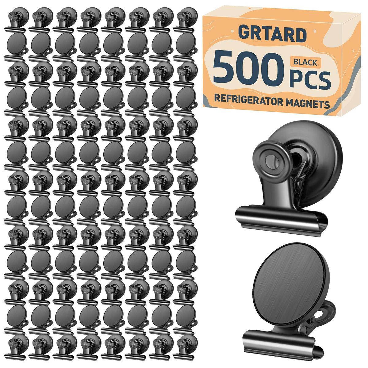 Grtard 12 Pack Magnetic Clips, Fridge Magnets Refrigerator Magnets