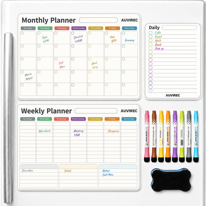 Magnetic Calendar for Refrigerator, Dry Erase Fridge Calendar