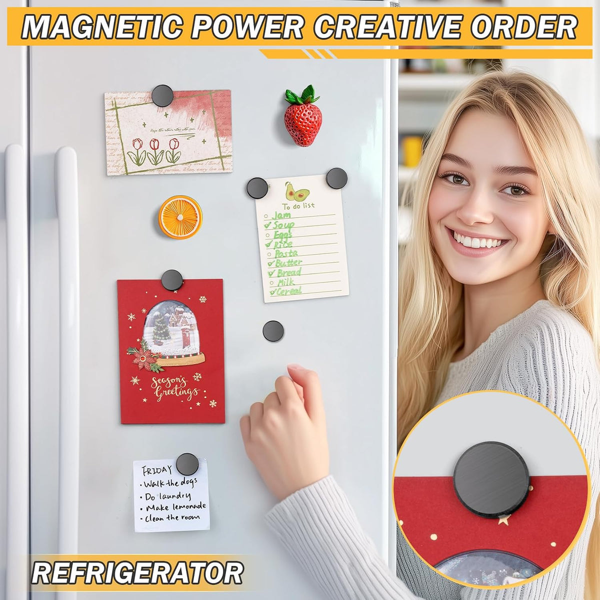 FINDMAG Magnets for Crafts, Magnets with Adhesive Backing, 20 Pack