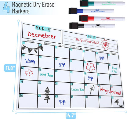 Mr. Pen- Dry Erase Calendar for Fridge, Magnetic, 14.7 x 11.8