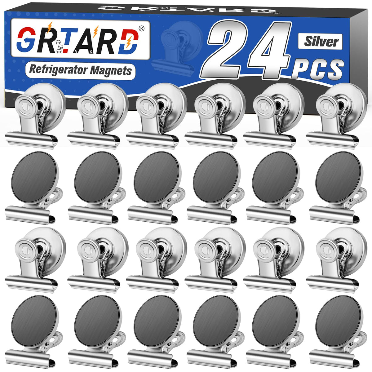 Grtard 12 Pack Magnetic Clips, Fridge Magnets Refrigerator Magnets