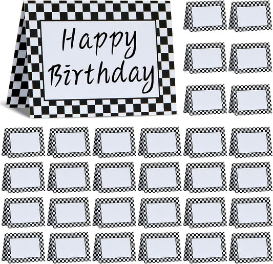Affrolling 30 Pcs Race Car Table Place Cards Name Cards Fold Name Tents