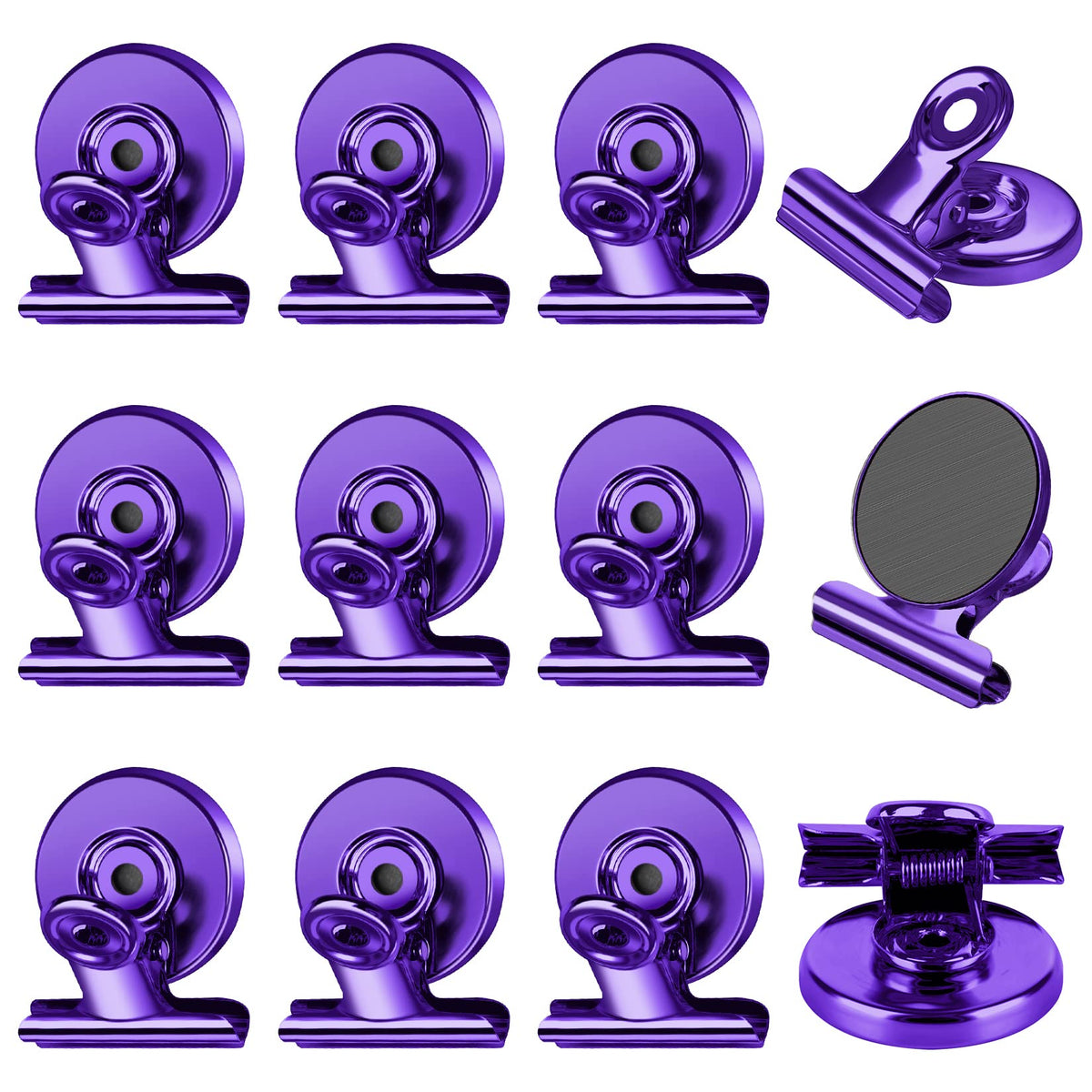 FINDMAG Fridge Magnets, Colorful Magnetic Clips for Fridge Notes, 12 Pack
