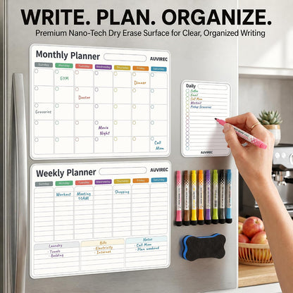 Magnetic Calendar for Refrigerator, Dry Erase Fridge Calendar
