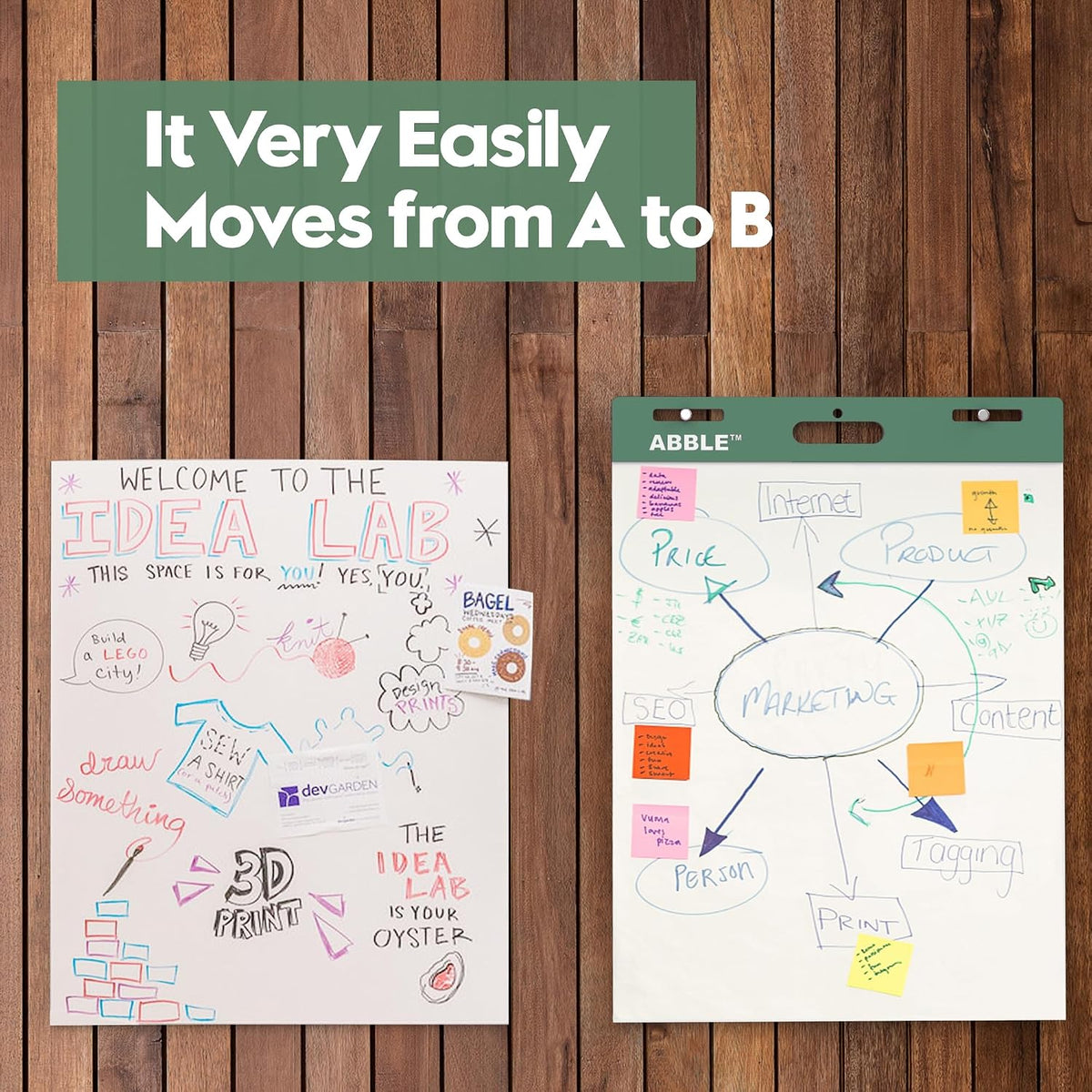 Super Sticky Easel Pad, 25 x 30 Inches, 30 Sheets/Pad, 8 Pads/Pack (Green), Large Self Stick Flip Chart Paper for Whiteboards, Premium White Chart Paper for Teachers, Office, and Classroom Supplies