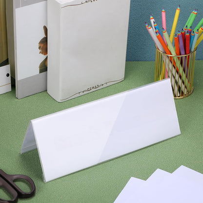 15 Pieces Acrylic Name Plate for Desk, 11" X 4.25" Name Tent for Meeting